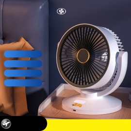 [USB Rechargeable Fan] Wall-Mounted USB Rechargeable Fan with Wind Speed Adjustment, 1800mAh Battery & Compact Design for Home, Office, School, Camping - Summer Cooling Essential, Office Airflow Fan, Durable Plastic Body