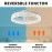 Thin Ceiling Fan with Light, 15.7-Inch Ceiling Fan with Light, Dimmable Embedded LED Fan, 3 Colors, 6-Speeds, Suitable for Bedroom, Living Room, Dining Room, Kitchen