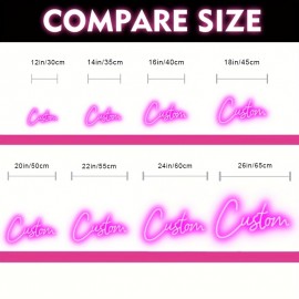 Custom Neon Sign - Personalized LED Light with USB Power, Dimmable Brightness, Neon-like Glow for Home, Bar, Cafe, Wedding, Birthday, Christmas, Halloween Decor - Easy Installation with Button Control - Perfect Gift for Businesses & Events