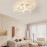 [Modern LED Ceiling Light] Modern 3-Color LED Ceiling Light | 4-Ring Acrylic Lampshade, Semi-Flush Installation, Metal, Hard Wiring, Switch Control - Suitable for Dining Rooms, Bedrooms, Living Rooms, Studies, 85V-265V