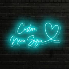 Customized Personalized LED Neon Light - Adjustable Brightness, 18-20 Inches Double Row, Special Love Design, USB-Powered Wall-Mounted Plastic Light for Anniversary, Wedding, Birthday, Valentine'S Day & Easter Decor, Neon Signs for Wall Decor