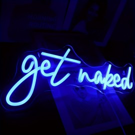 Get Naked Neon, Alphabet USB Powered Neon, Dimmable LED Neon, 10 Level Dimming, 5V USB Powered, Room, Home, Bar Art Wall Decor, Party, Window, Living Room, Decorative Gift (Blue)