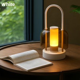 [Vintage Table Lamp] Vintage Table Lamp with Touch Control, USB-Powered Cordless Desk Light, Dimmable Bedside Lighting with Warm White/Neutral/cool Daylight, Portable Vintage Lighting for Living Room, Office, Bedroom - Ideal Gift for Christmas, Valentine's, Housewarming - Compatible with USB-Ports (No Adapter Needed), Classic Decor, Highquality Build, Office Workers
