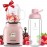 Homeleader Smoothie Blender Maker, Personal Blender For Shakes And Smoothies With 20.3 Oz Tritan BPA-Free Travel Cup And Lid, Green, Juicer Machine