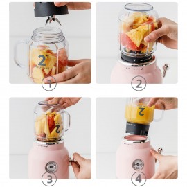 Homeleader Smoothie Blender Maker, Personal Blender For Shakes And Smoothies With 20.3 Oz Tritan BPA-Free Travel Cup And Lid, Green, Juicer Machine