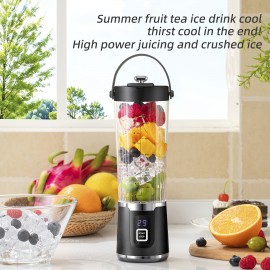 [USB Rechargeable Juicer] Senbowe USB Rechargeable Portable Juicer, Compact Blender, 500ml, Equipped with 10 Blades, Graduated Cup, Food Grade Abs, Easy to Clean Detachable Design, Dual Mode Of Smoothie And Fresh Juice, Convenient to Replenish Nutrients Anytime, Anywhere