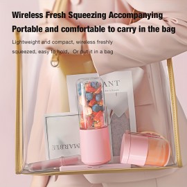 Portable Electric Juicer Blender Cup, Featuring a Wireless Rechargeable Mini Juice Blender with 6 Dual Blades, Easy to Clean, Suitable for Smoothies, Vegetables, And Fruits, Ideal for a Green And Healthy Kitchen Juicer, Bottle Blender Portable, Portable Smoothie Maker, Juicing Bottle, Juicer Machine, Blender For Kitchen, Portable/mini/mixer Blender, Smoothie Blender, Electric Mixer