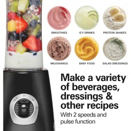 Go Sport Portable Blender with 20oz. Blend - In Personal Travel Jar, 600 Watt Motor And Stainless Steel Blades Powerful Blending Performance, Black 51143G
