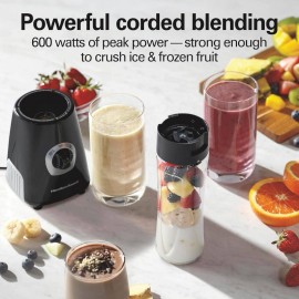 Go Sport Portable Blender with 20oz. Blend - In Personal Travel Jar, 600 Watt Motor And Stainless Steel Blades Powerful Blending Performance, Black 51143G