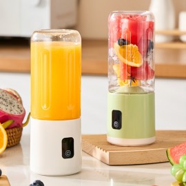 Portable Fruit Juicer with 12-Blade Stainless Steel Blades, 1500mAh Rechargeable Battery, 16.91oz Capacity, One-Touch Operation & Digital Display - Detachable Design for Fresh Fruit Juice, Easy to Clean, USB-Powered, Compact Kitchen Appliance, Fruit Juicer Portable, Sleek Appliance, Durable Plastic Body, Personal Portable Blender, Slushy Machine, Kitchen Blender, Powerful Mixer That Can Crush Ice, Juice Extractor, Electric Juice Extractor, Electric Juicer, Juicer Fruit Machine
