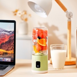 Portable Fruit Juicer with 12-Blade Stainless Steel Blades, 1500mAh Rechargeable Battery, 16.91oz Capacity, One-Touch Operation & Digital Display - Detachable Design for Fresh Fruit Juice, Easy to Clean, USB-Powered, Compact Kitchen Appliance, Fruit Juicer Portable, Sleek Appliance, Durable Plastic Body, Personal Portable Blender, Slushy Machine, Kitchen Blender, Powerful Mixer That Can Crush Ice, Juice Extractor, Electric Juice Extractor, Electric Juicer, Juicer Fruit Machine
