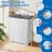 Portable Washing Machine Twin Tub - 28lbs Compact Washer(18lbs) And Dryer(10lbs) Combo with Drain Pump - Mini Laundry Machine for Apartments, Dorms, RVs, And Camping, Small Space Appliance, Lightweight Washerdryer, Spacesaving Design, Reliable