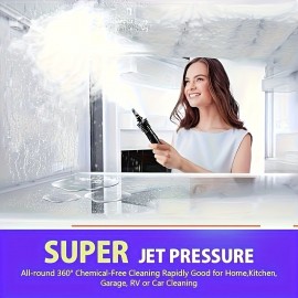 Steam Cleaner, Handheld Pressurized Steamer for Home Use, Multi-Surface Cleaning with 10 Accessories & Safety Lock, Deep Cleans Floor, Grout, Upholstery, Car And Grease, Deep Cleaning Device, Grease Removal Tool, Lightweight Steamer, Compact Steamer, Highpressure Cleaning, Sturdy Build, Cleaning Accessory Set, Pet Owners, Busy Households