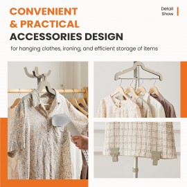 1500W Professional Garment Steamer Standing with Wheels - Heavy-Duty Clothes Steamer, 57.48oz Large Water Tank (55 Min Runtime), 45-Second Heat-Up, Wrinkle Remover for Dresses, Curtains, Bedding, -like Fabrics - Portable Standing Steamer