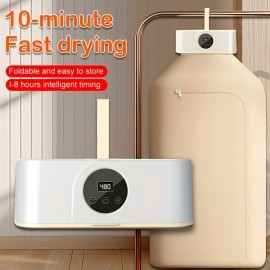 Upgraded Portable Clothes Dryer with Timer Function - Compact and Convenient Drying Solution for Apartments, Dorms, RVs - Quick & Easy Mini Dryer with Drying Bags, Suitable for Delicate Garments