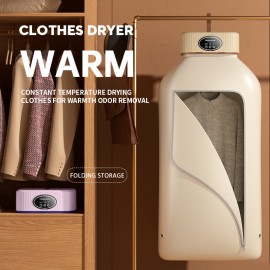Foldable Clothes Dryer - Portable Multifunctional Drying Machine for Travel, Large Capacity High Power Dryer with Strong Wind for Quick Drying, Portable Clothing Dryer, Dryer for Clothes Travel Use, Mini Portable Dryer for Clothes, Portable Dryer for Clothes for Travel, Laundry Dryer, Spacesaving Design, Durable Construction, Efficient Airflow, Camping Essentials, Small Households