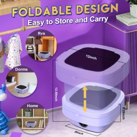 Upgraded 2.91gal Portable Mini Washing Machine - Foldable with 3 Modes for Deep Cleaning Underwear and Baby Clothes, Space-Saving for Apartments and Hotels - Perfect for Fall/ Winter Black Friday and Christmas Promotions!, Portable Washer, Mini Washer And Dryer, Washing Machine for Underwear, Laundry Machine, Small Washing Machine, Hotel Laundry, Compact Design, Spacesaving Appliance, Durable Construction, Reliable Performance, Roller Wash, Washing Machine Portable, Mini Washer Machine