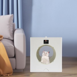 Heavy-Duty Automatic Pet Dryer Box with Adjustable Temp (95-131°F) & Timer, Quiet Operation - Foldable Design, Large Door Window, Portable Grooming Blow-Dry Cabinet for Dogs & Cats up to 44 lbs - Ideal for Home, Salon, Vet Clinic - Energy-Efficient, Stable Base, Durable Abs Material