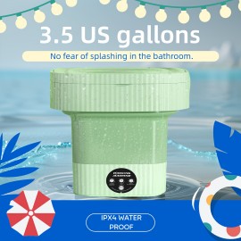 Mini Washing Machine, Folding Washing Machine, Easy To Carry And Use, Underwear And Socks Are More Healthy To Wash Separately, Good Household Appliances, Do Not Take Up Space For Business Trips, 3 Colors Are Available, 3.5 Gallon Washing Machine