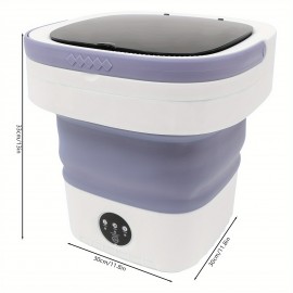 12 Liters Portable Folding Mini Washer - Upgraded Large Capacity for Underwear And Small Items, Suitable for Apartments, Dormitories, RV Traveling