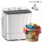19/22/32lb Capacity Compact Portable Double Drum Washing Machine with Free 10 Hangers & Drying Rod - Heavy-Duty Drum Washer, Energy-Efficient 5-Tier Motor, Space-Saving for Small Loads, Camping, RV, Apartments ( Plug, 110V)