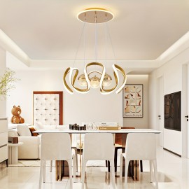 1pc of modern minimalist design, black/Golden color, LED three-color changing light fixture, suitable for bedrooms, living rooms, dining rooms, study rooms, etc. This product does not come with wall switches and remote controls.