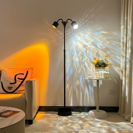 Sunset Ocean Wave Projector Lamp, Double Headed RGB Mood Light with 360° Rotation, 3D Ripple Effect, DIY Colors, for Bedroom, Living Room, Parties Black, Room Ambiance, Modern Lamp, Stylish Decor, Sturdy Design, Highquality Finish, Adjustable Brightness, Party Planners