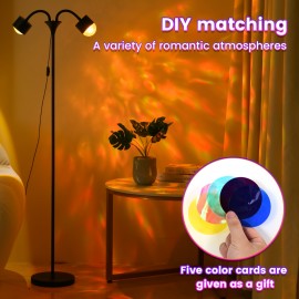 Sunset Ocean Wave Projector Lamp, Double Headed RGB Mood Light with 360° Rotation, 3D Ripple Effect, DIY Colors, for Bedroom, Living Room, Parties Black, Room Ambiance, Modern Lamp, Stylish Decor, Sturdy Design, Highquality Finish, Adjustable Brightness, Party Planners