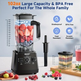 Food Processor for Kitchen, Smoothies Blender And Grinder Combo, 101oz. 2 Containers Full-Size Blender with 1000W Powerful Motor, Total Crushing Technology - Smoothies, Ice Slushie & Shakes, Smoothie Maker, Compact Design, Reliable Performance