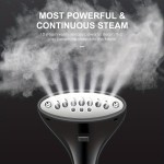 2-in-1 Standing Garment Steamer with Built-in Hanger | 30s Fast Heat-Up | 90min Continuous Steaming | Large Detachable Water Tank, Fabric Brush & Easy Mobility, by Yabano